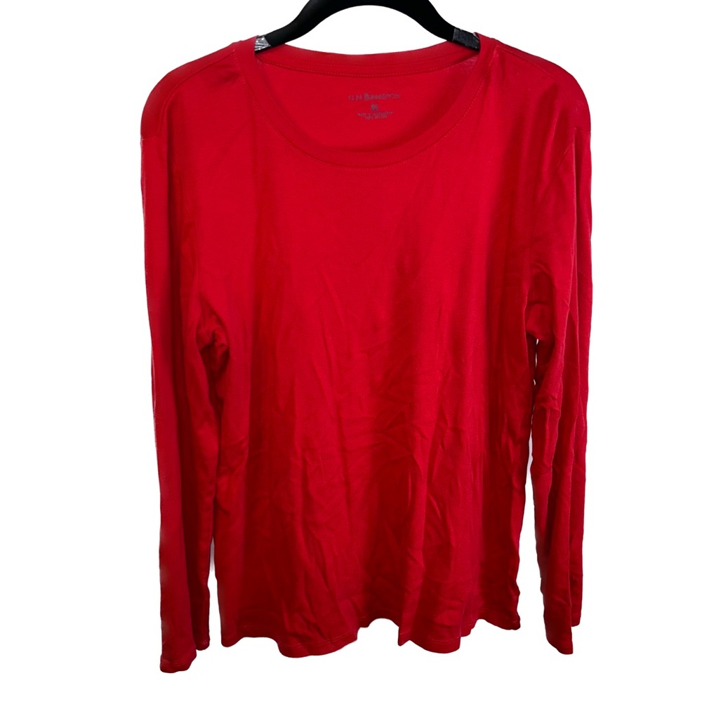 G.H. Bass & Co. Shirt Long Sleeve Scoop Neck Pull Over Basics Base Layer Shirt